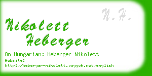 nikolett heberger business card